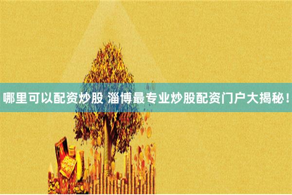 哪里可以配资炒股 淄博最专业炒股配资门户大揭秘!